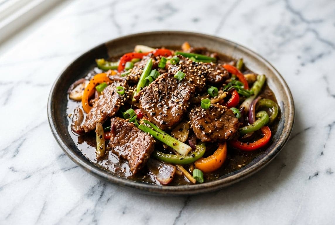 Black Pepper Beef Stir-Fry