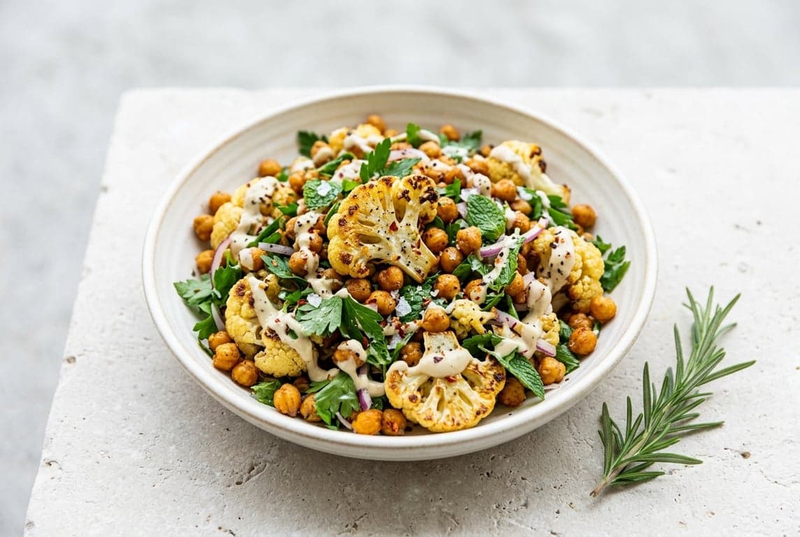 Roasted Cauliflower & Chickpea Salad