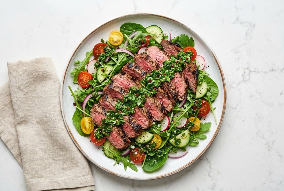 Steak with Chimichurri Salad