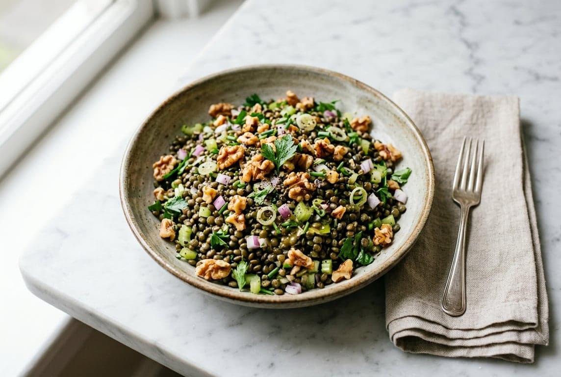 French Lentil & Walnut Salad