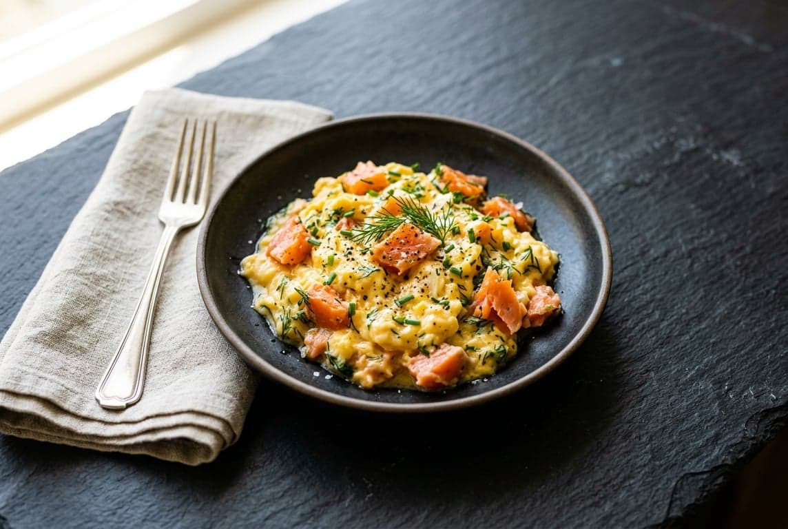 Smoked Salmon Scrambled Eggs