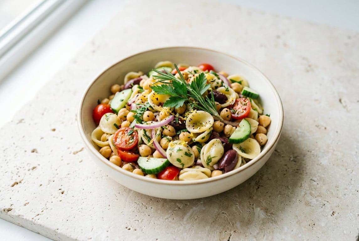 Chickpea & Herb Pasta Salad