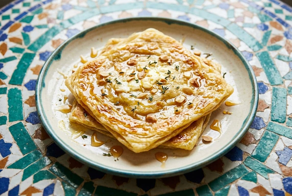 Msemen with Honey Butter