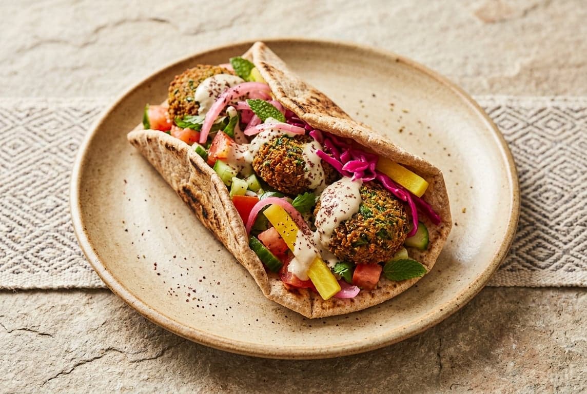 Herby Falafel & Pickled Veg Wrap