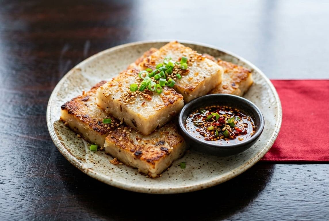 Pan-Fried Daikon Radish Cake