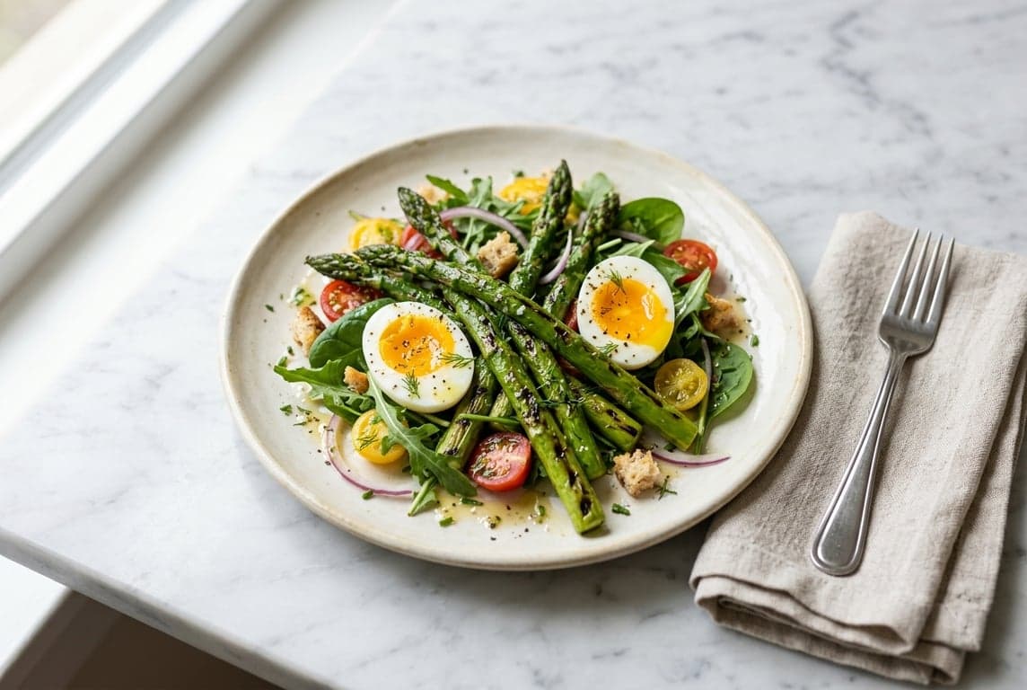 Grilled Asparagus & Egg Salad