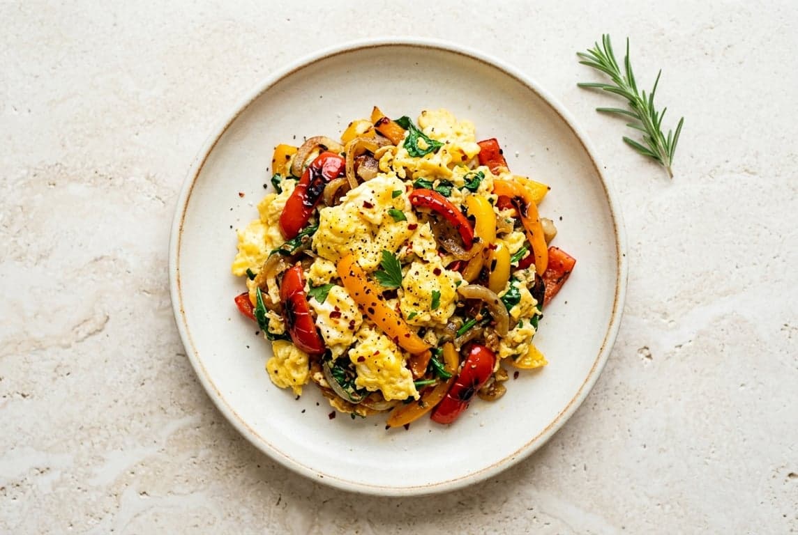 Roasted Pepper Egg Scramble