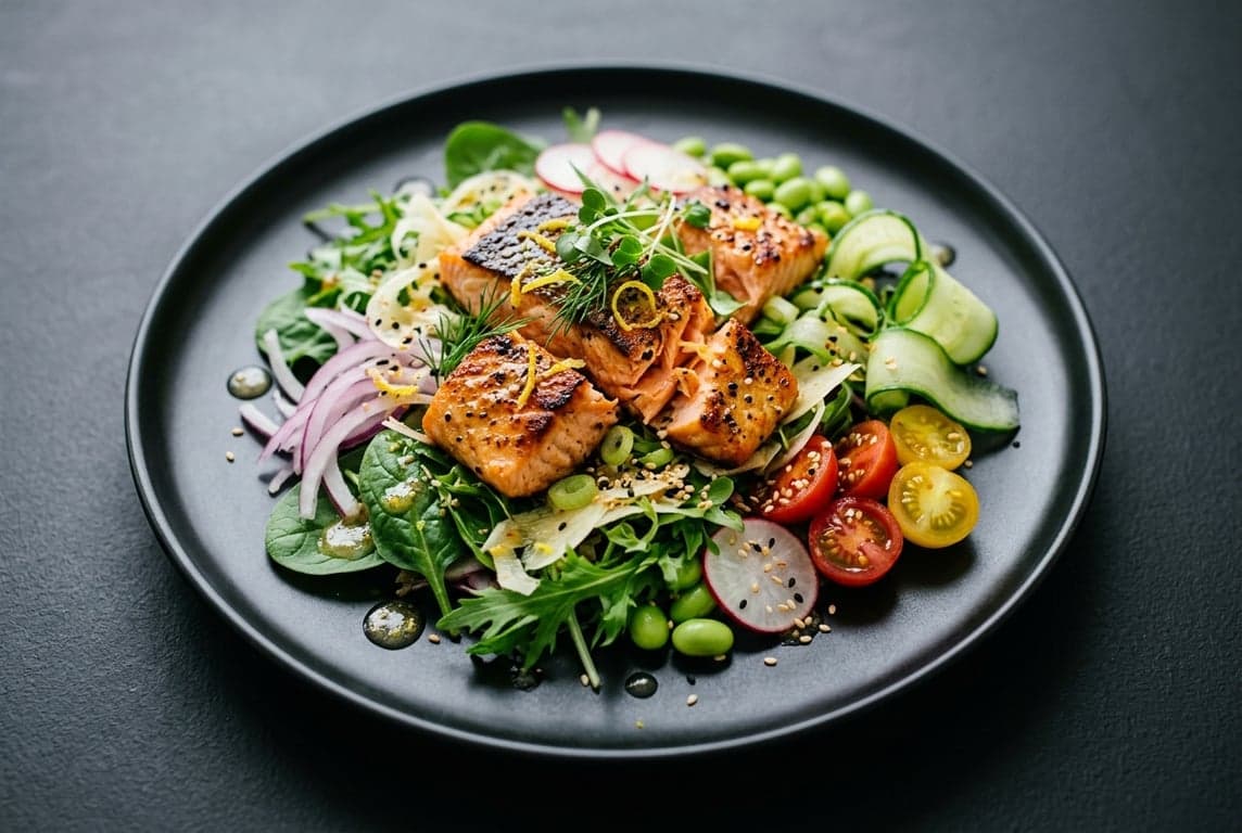 Yuzu-Dressed Salmon Salad