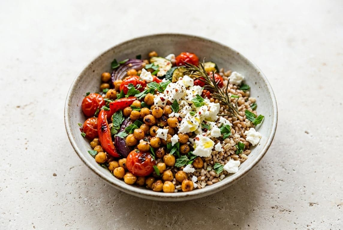 Warm Chickpea & Feta Bowl
