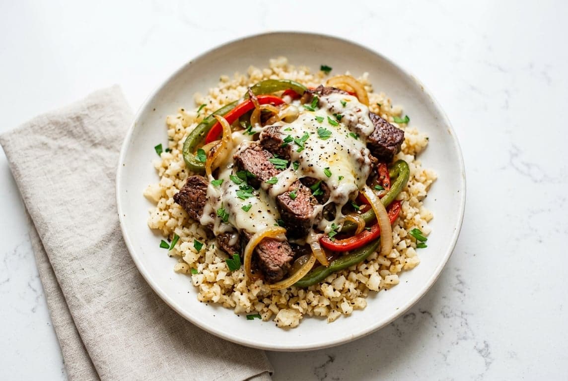 Philly Cheesesteak Bowl (No Bread)
