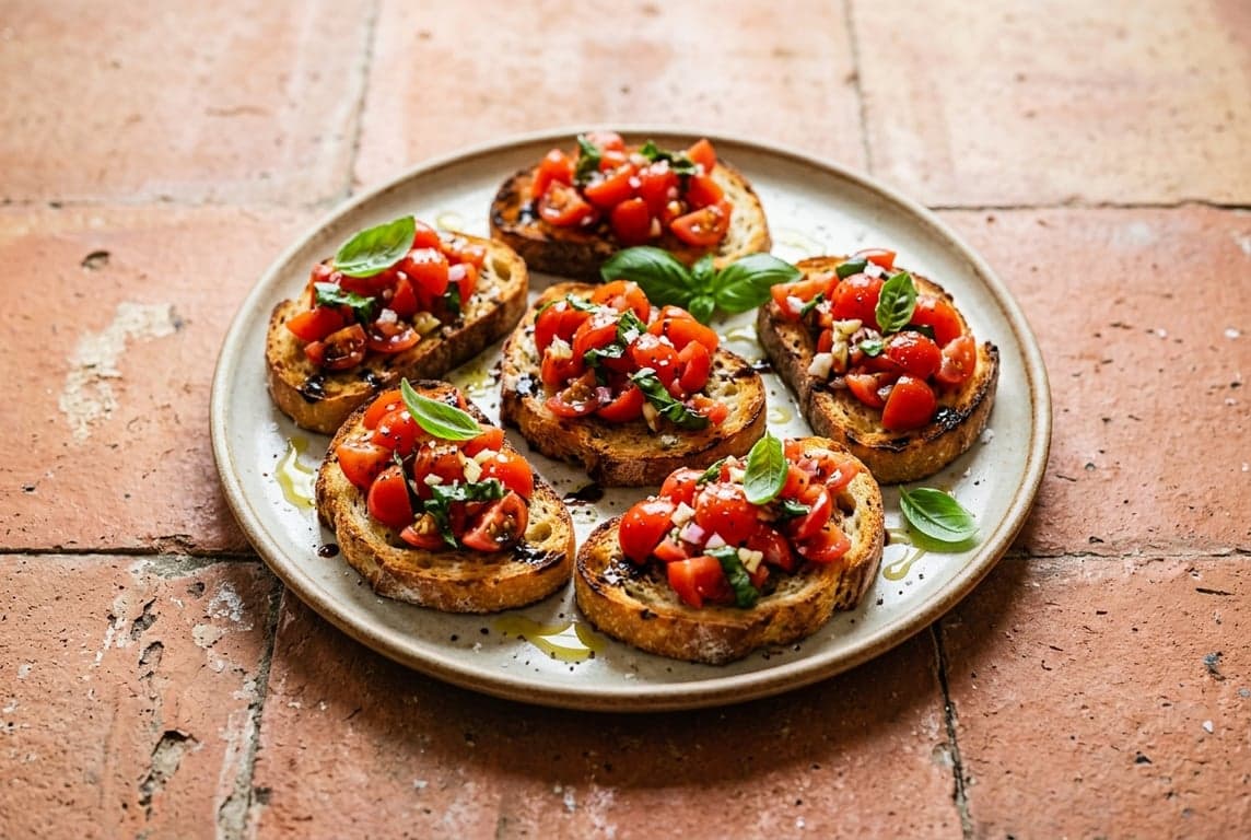 Fresh Tomato Bruschetta Plate